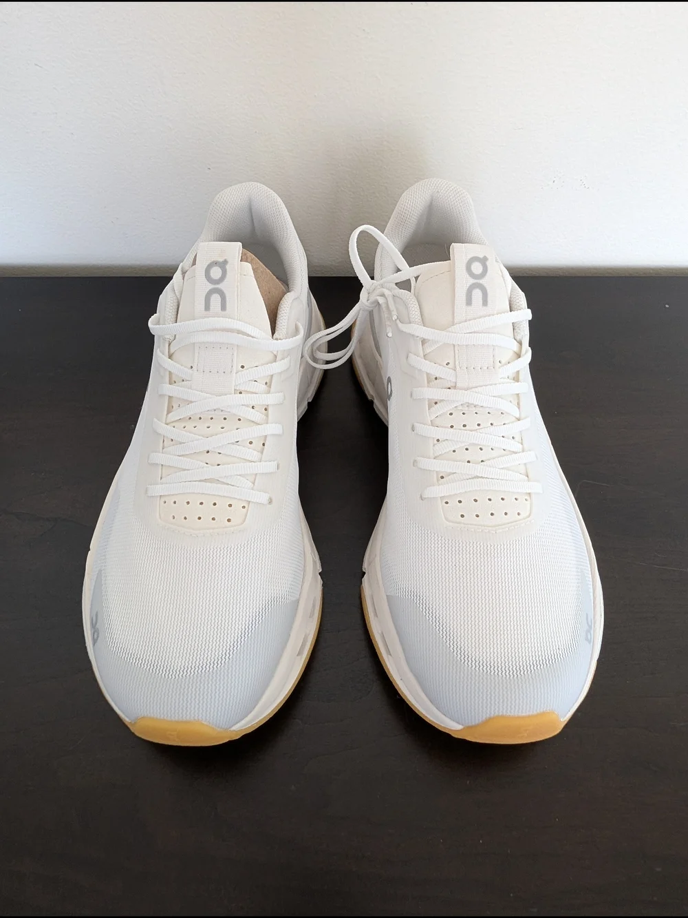 NIB On Running Women’s Athletic Sneakers - White with Gum Sole - Picture 3 of 4